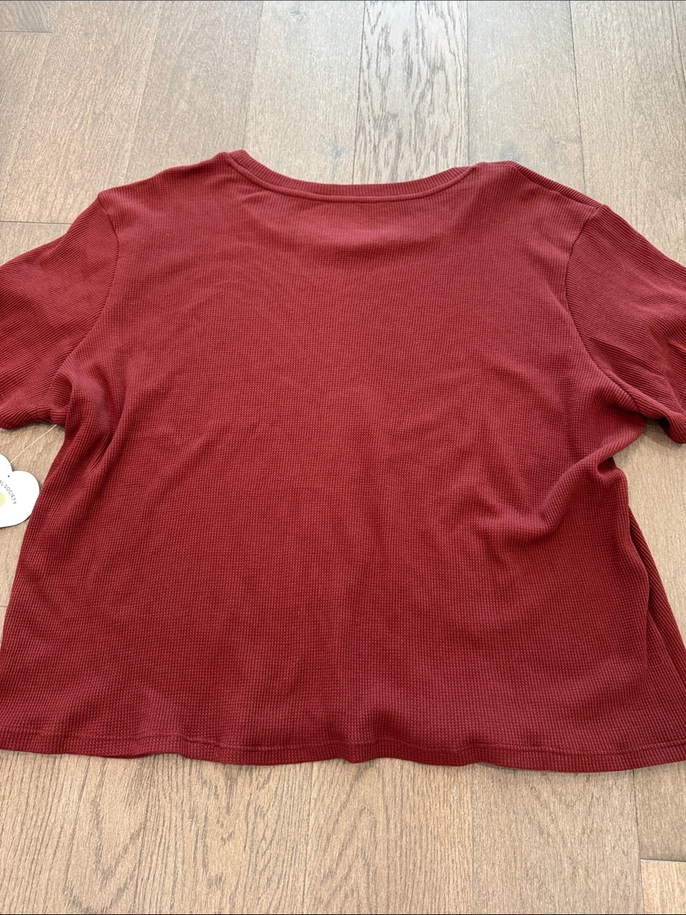 NWT Butterfly Dream Festival Crop Short Sleeve Burgundy Women’s 3X Summer Top - Picture 10 of 11